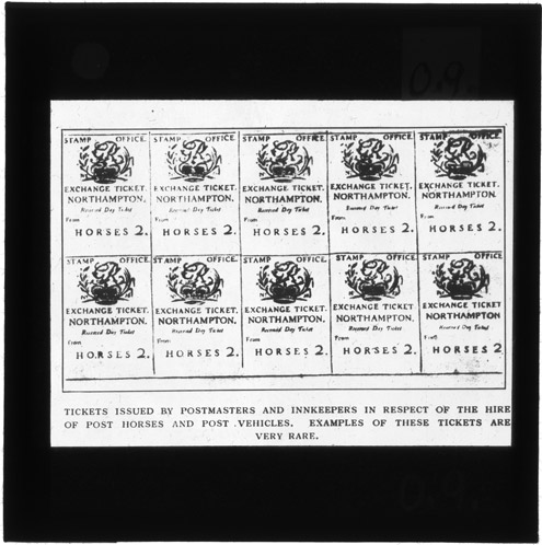Lantern Slides: Post Horses