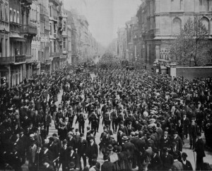 Regiment marching, London, 1892