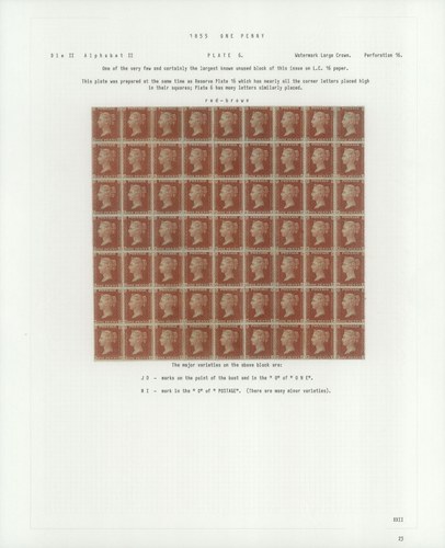 1855 1d red die II, alphabet II, watermark large crown, Perf. 16 on blued paper 1855 1d red die II, alphabet II, watermark large crown, Perf. 16 on blued paper