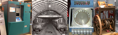 Collage of images linked to mechanisation and innovation