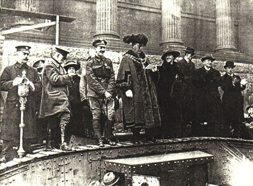 Image of Sergeant Knight on tank