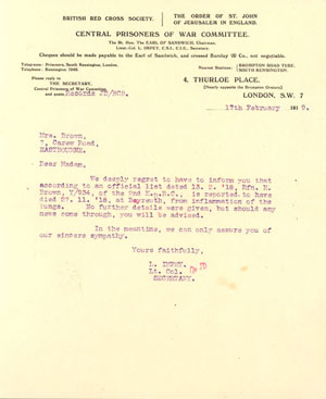 Image of Red Cross letter