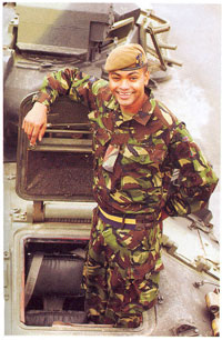 Image of Johnson Beharry in tank