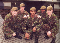Johnson Beharry and soldiers