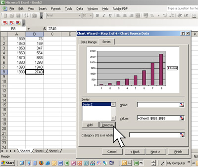 Excel chart screenshot for step 7
