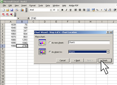 Excel chart screenshot for step 10