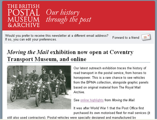 Email Updates screenshot