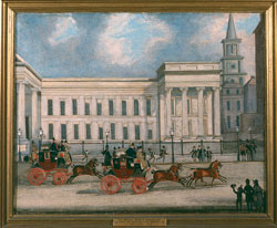 Painting of the Royal Mail leaving the GPO
