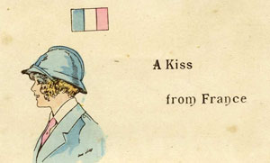 Image of 'A Kiss From France' card, card