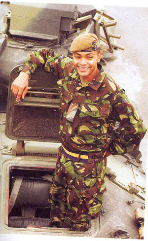 Image of Johnson Beharry in tank